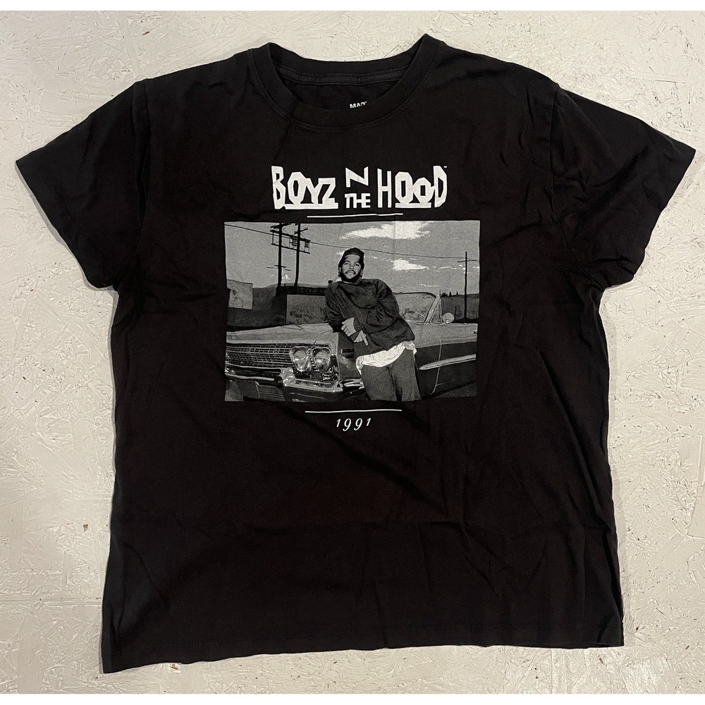 Mad Engine Boyz N The Hood‎ T-Shirt Women Large Graphic Print Logo Faded